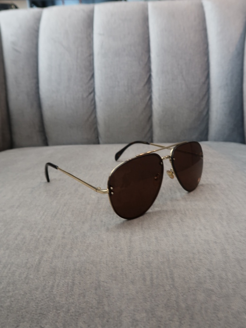 Celine Aviator Sunglasses in Brown and Gold